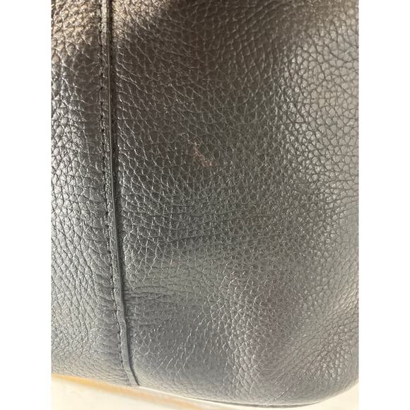 MICHAEL KORS, LARGE BLACK PEBBLED LEATHER SHOULDER BAG TOTE - Picture 4 of 14